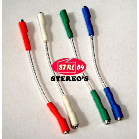 Set of 4 Silver-Plated Phono Cartridge Lead Wires
