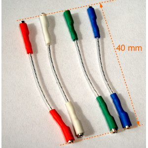 Set of 4 Silver-Plated Phono Cartridge Lead Wires