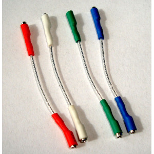 Set of 4 Silver-Plated Phono Cartridge Lead Wires