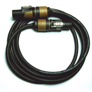 Cordon Speakon Neutrik NL2FXX-W-S | Câble Monacor 2x2.5mm²
