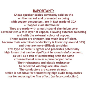 Cordon Speakon Neutrik NL2FXX-W-S | Câble Monacor 2x2.5mm²