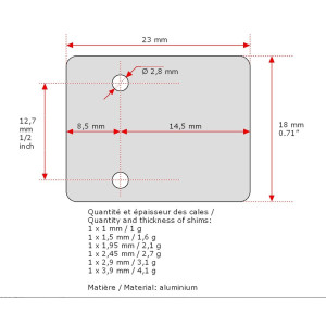 Coquille porte-cellule TONAR pour LENCO | Argent