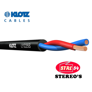 Câble HP au mètre sono PRO 2 x 2,5 mm² KLOTZ LY225S noir haut-parleur enceinte