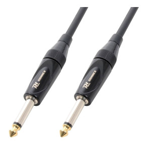 Cordon câble 6 m guitare instrument HQ jack  jack 6,35 mm mono droit  droit noir
