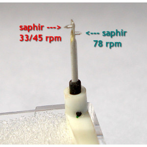 DN5 Reversible Sapphire Stylus for DUAL CDS Cartridges