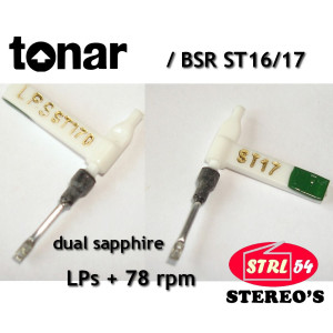 ST16/17 Tonar saphir LPs + 78 tr /BSR SX6M SC10H SC11M SC12M SC5M SC7M SC8M SX6H