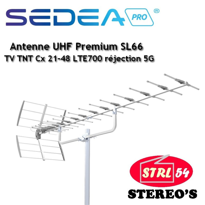 Antenne TV TNT UHF SEDEA SL66 Extérieure 5G | SEDEA