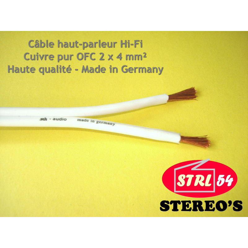 Câble HP 2x4mm² Cuivre OFC | SCH-audio