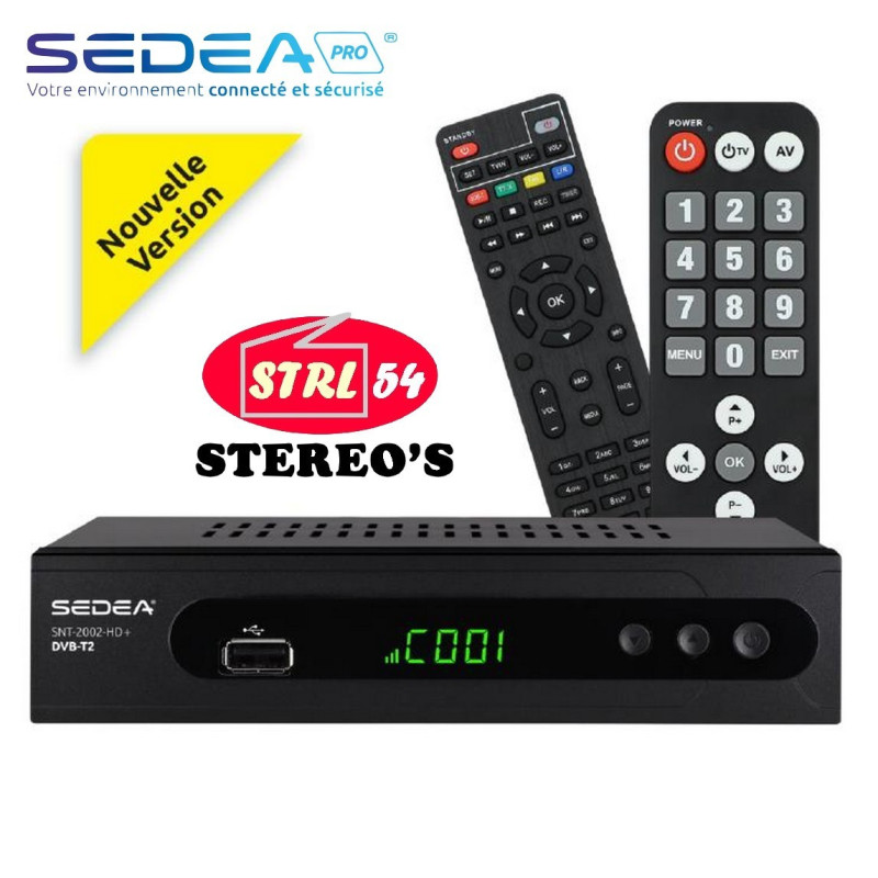Récepteur TNT HD DVB-T2 SNT-2002-HD | 2 Télécommandes
