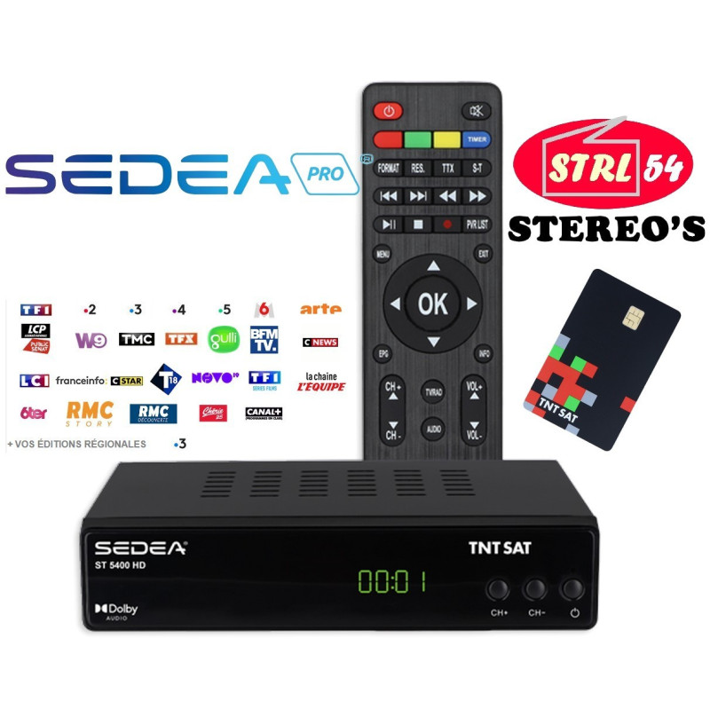 Récepteur satellite TNTSAT HD SEDEA ST-5400HD