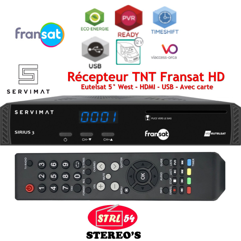SERVIMAT SIRIUS 3 HD | Récepteur TNT Satellite FRANSAT