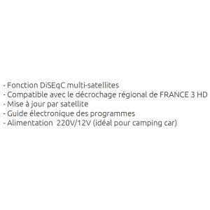 SERVIMAT SIRIUS 3 HD | Récepteur TNT Satellite FRANSAT