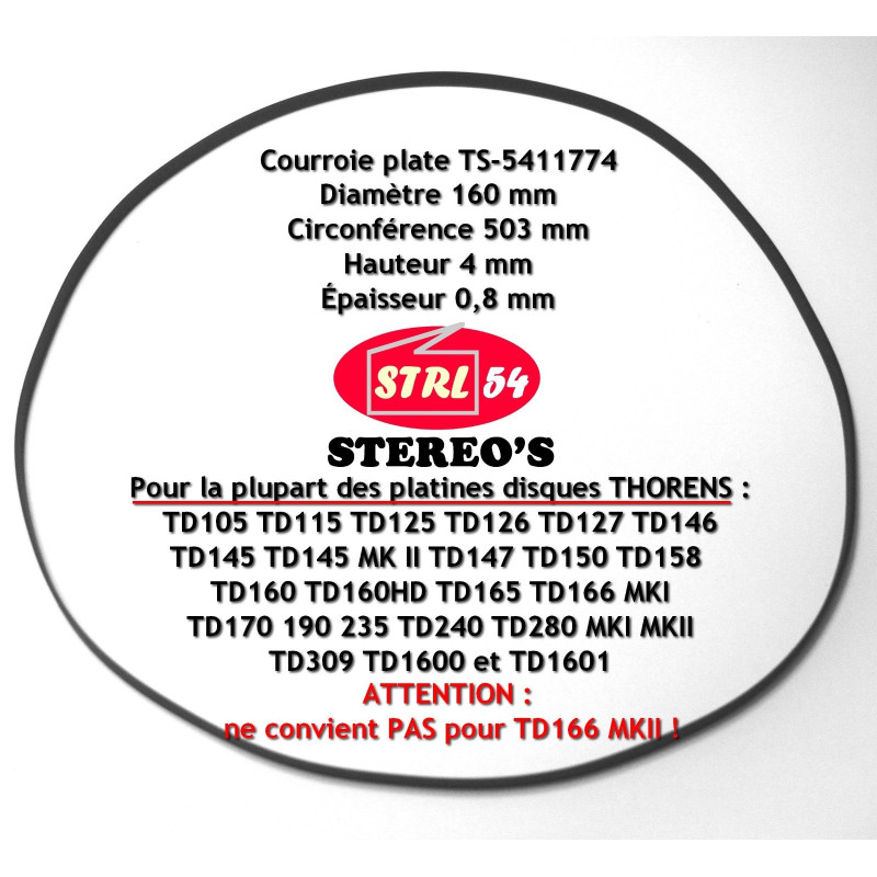 Courroie Platine Vinyle THORENS | Haute Qualité