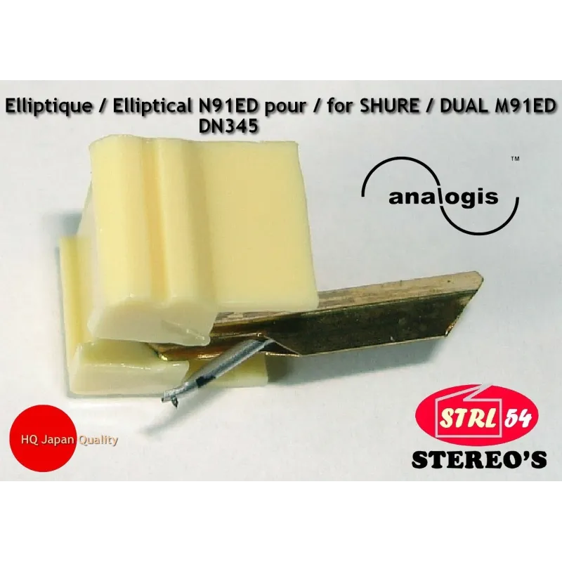 N91ED Elliptical Diamond Stylus for SHURE M91ED | Analogis