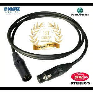 Cordon XLR Klotz MY206UP Neutrik - Qualité pro sur mesure