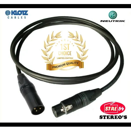 Cordon XLR Klotz MY206UP Neutrik - Qualité pro sur mesure