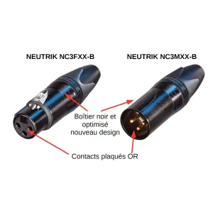 Cordon XLR Klotz MY206UP Neutrik - Qualité pro sur mesure