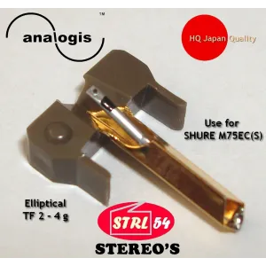 Stylet ELLIPTIQUE type SHURE N75EC M75ECS M81EC REALISTIC R25EC M75 N75 DN325