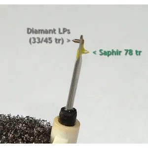ST12 ST14 ST15 Tonar saphir SN 78 tr rpm + DS diamant LPs 33/45 tr rpm pour BSR