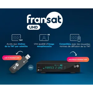 SEDEA SF-4400 4K UHD récepteur décodeur TNT par satellite avec carte FRANSAT PC7