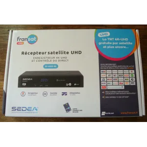 SEDEA SF-4400 4K UHD récepteur décodeur TNT par satellite avec carte FRANSAT PC7