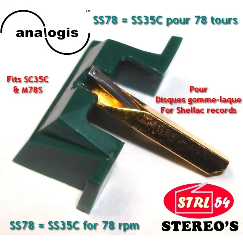 SS78E SS35C Stylet 78 tours rpm Analogis /SHURE SC35C M70BX M78S N78S M25C M35X