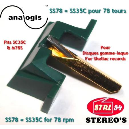 SS78E SS35C Stylet 78 tours rpm Analogis /SHURE SC35C M70BX M78S N78S M25C M35X