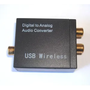 Digital-to-analog audio DAC converter with 230 V power supply + Toslink
